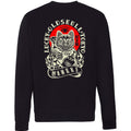 Sudadera con estampado trasero de gato rebelde